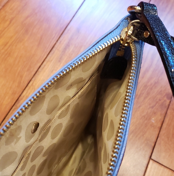 Kate Spade Striped Crossbody. Pink, Periwinkle, Black, White, Aqua - Picture 6 of 12